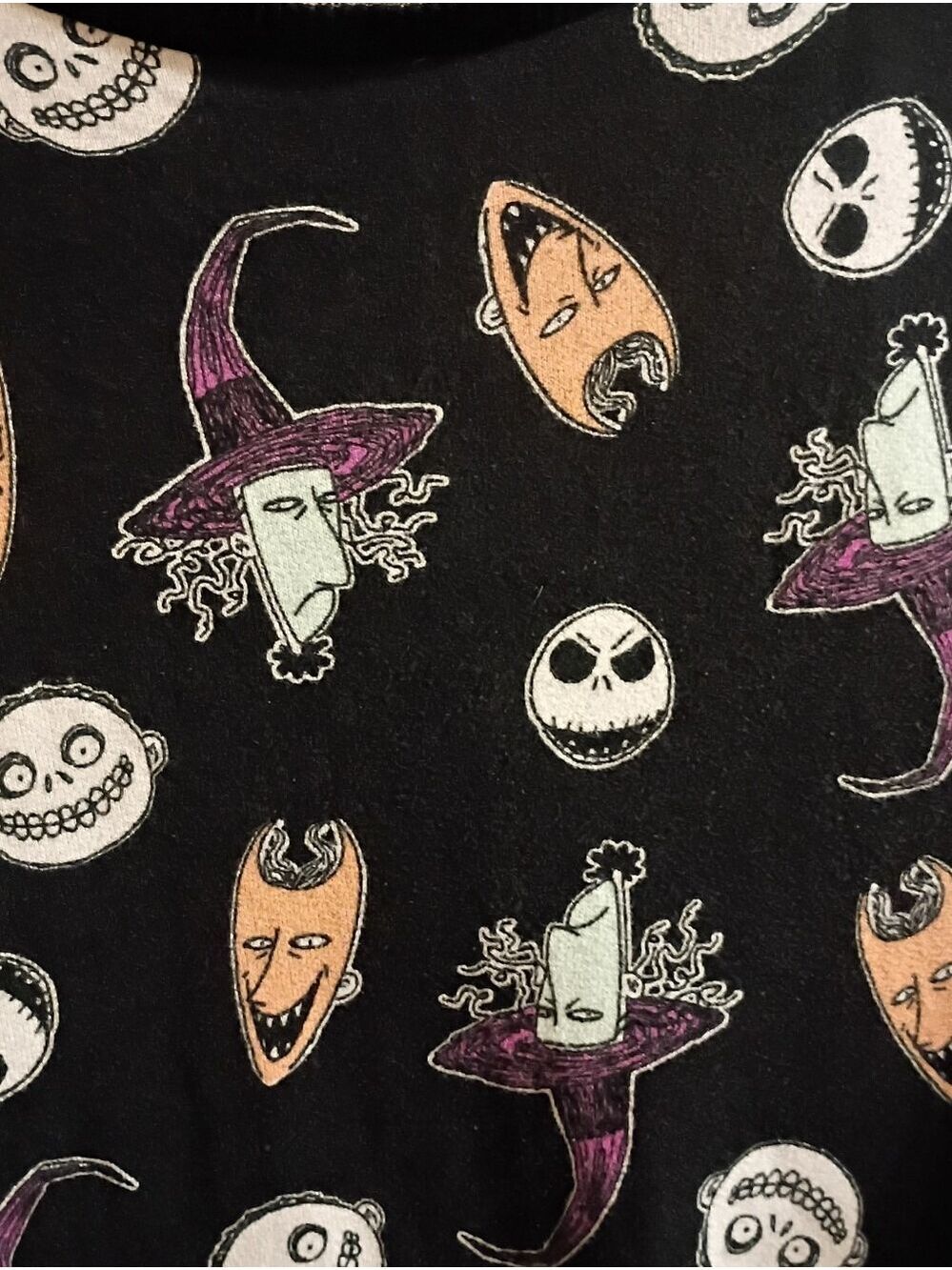 2/$10 Black Disney The Nightmare Before Christmas Print  Sleeper Dress XL - Picture 4 of 6